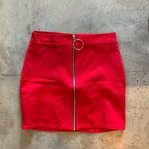 Fashionnova red mini skirt